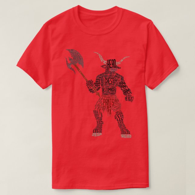 Camiseta Ilustração da Tipografia de Minotaur (Frente do Design)