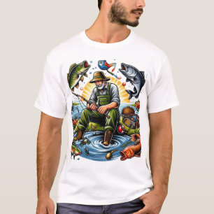 Camiseta Ilustração da Vida de Pesca