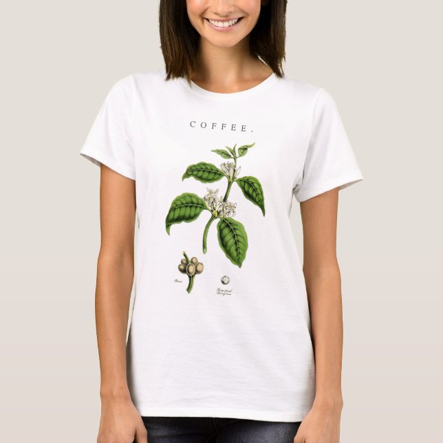 Camiseta Ilustração da Vintage Coffee Plant (Frente)