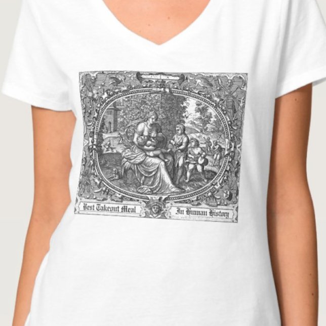 Camiseta Ilustração da Vintagem de Amamentação Humorosa (Criador carregado)