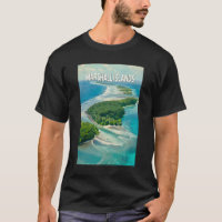 Ilustração das Ilhas Marshall Viagem Arte Vintage