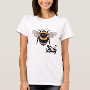 Camiseta Ilustração de Abelha Bumblebee Fofa e Simpática -