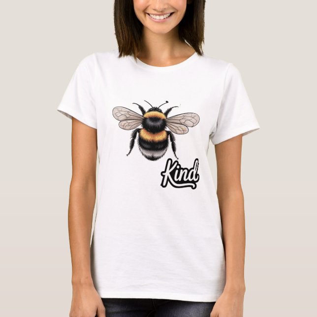 Camiseta Ilustração de Abelha Bumblebee Fofa e Simpática -  (Frente)