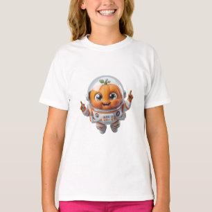 Camiseta Ilustração de Abóbora de Halloween do Astronauta n
