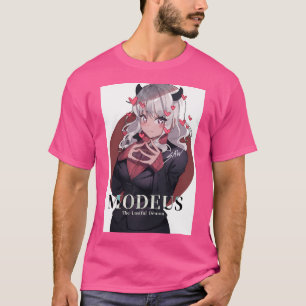 Camiseta Ilustração de Animação do Helltaker Modeus Fanart