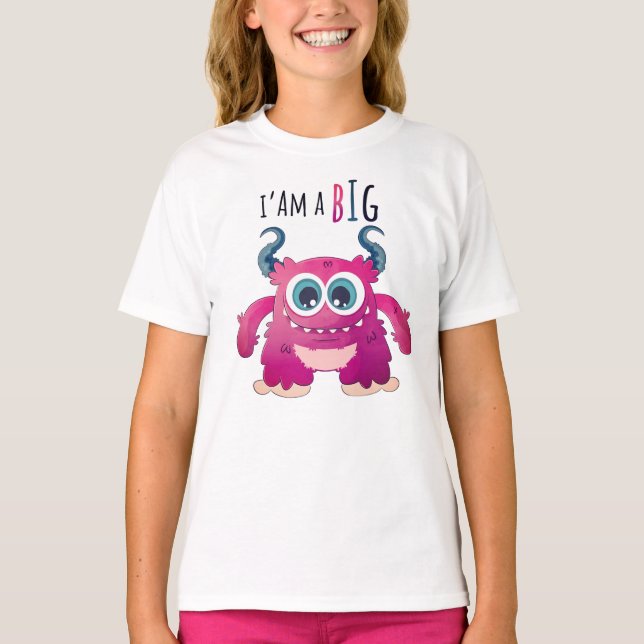 Camiseta Ilustração de Animal Monstro Fofo (Frente)
