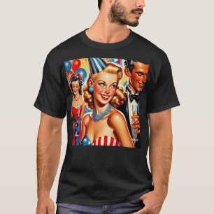 Camiseta Ilustração de Aniversário Vintage