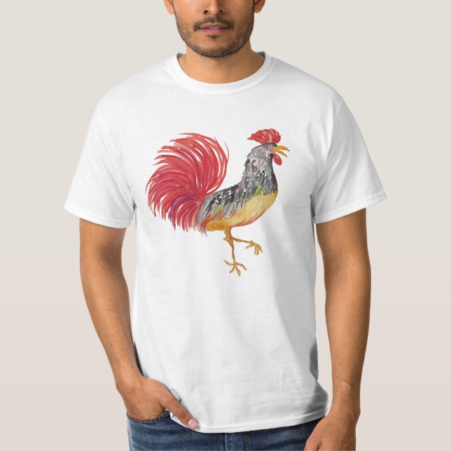 Camiseta Ilustração de Aquarela de Galeria Vermelha do País (Frente)