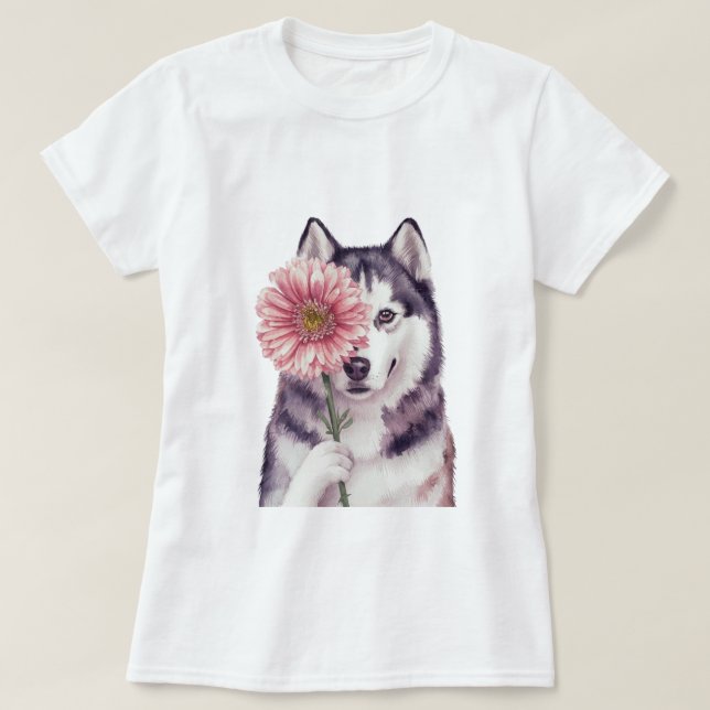 Camiseta Ilustração de Aquarela de Rouco Adorável (Frente do Design)