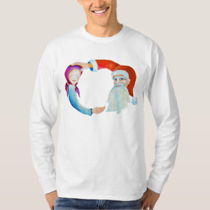 Camiseta Ilustração de Aquarela Papai Noel Mágico