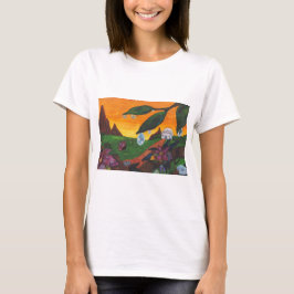 Camiseta Ilustração de Aquarelas da Borboleta Fantasia Mund