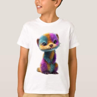 Camiseta Ilustração de Arara Colorida de Fuinha para Crianç