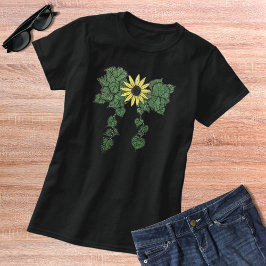 Camiseta Ilustração de Arco de girassol Garden Girl