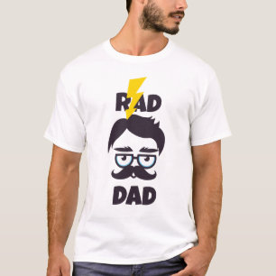 Camiseta Ilustração de Arte Branca Simples e Moderna do Pai