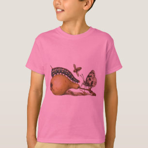 Camiseta Ilustração de Arte da Lagarta da Borboleta de Ab