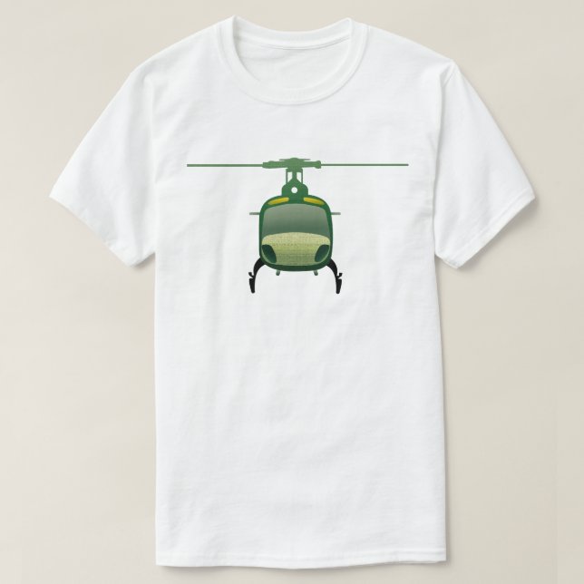 Camiseta Ilustração de arte do helicóptero do Eurocopter AS (Frente do Design)