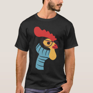 Camiseta Ilustração de Arte Negra Simples e Moderna do Roos