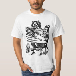 Camiseta Ilustração de Arte Política Americana Racoon