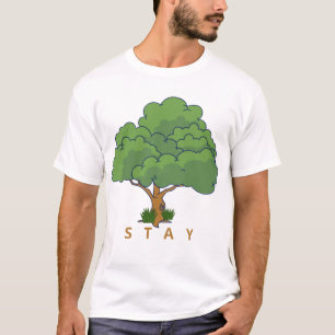Camiseta Ilustração de Árvore FIQUE Positiva Arte da Nature