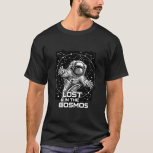 Camiseta Ilustração de Astronauta Perdido no Cosmos - Galáx