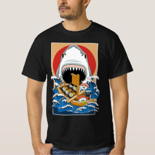 Camiseta Ilustração de Ataque a Tushi Shark