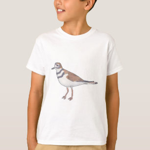 Camiseta Ilustração de ave de aquarela de Killdeer