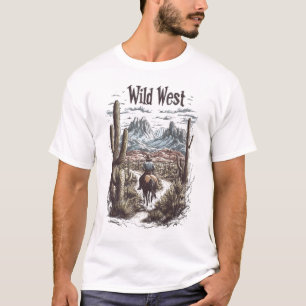 Camiseta Ilustração de Aventura no Velho Oeste