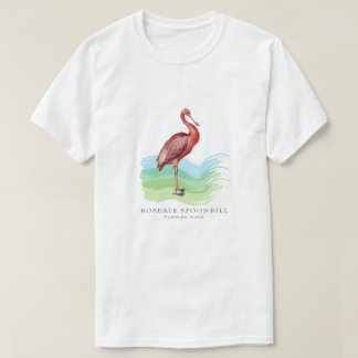 Camiseta Ilustração de Aves Vintage Spoonbill