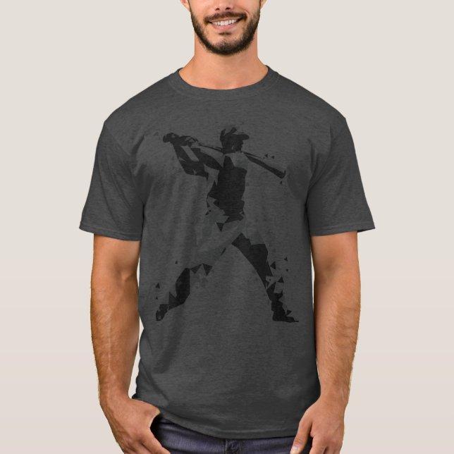 Camiseta Ilustração de Baseball de abstrato (Frente)