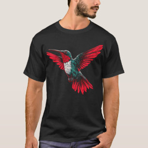 Camiseta Ilustração de Beija-flor Animal