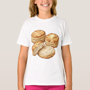 Camiseta Ilustração de Biscoitos com Leite Fermentado do Su