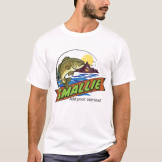Camiseta Ilustração de Black Bass com texto personalizado