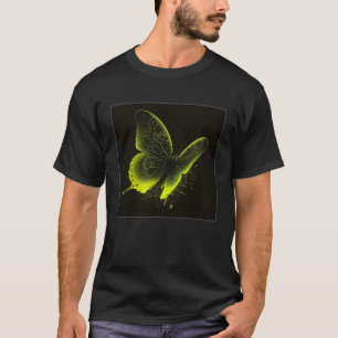 Camiseta Ilustração de Borboleta Fofa Verde Lima Maravilhos