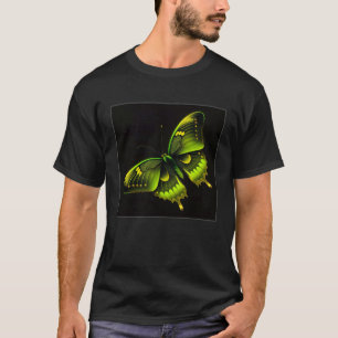 Camiseta Ilustração de Borboleta Fofa Verde Lima Maravilhos