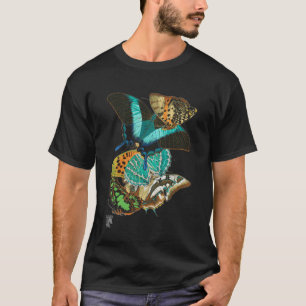 Camiseta Ilustração de Borboletas Séguy Vintage