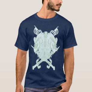 Camiseta Ilustração de cabras do brasão de armas de cavalei