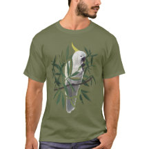 Ilustração de Cacatua de Crista Amarela em Árvore