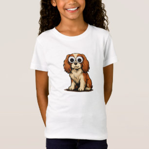 Camiseta Ilustração de Cachorrinho com Olhos Saltitantes Fo
