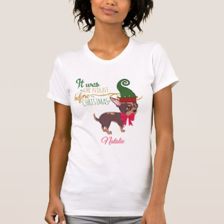 Camiseta Ilustração de cachorrinho de Natal
