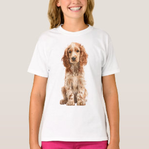 Camiseta Ilustração de Cachorrinho Golden Cocker Spaniel pa