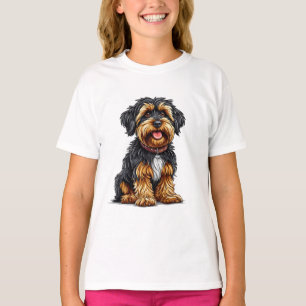 Camiseta Ilustração de cachorro estilo desenho animado
