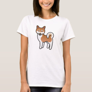 Camiseta Ilustração De Cachorro Klee Kai, Branco E Vermelho