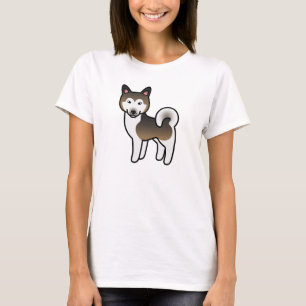 Camiseta Ilustração De Cachorro Malamuto Do Alasca Branco E