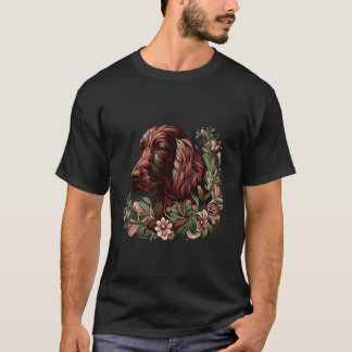 Camiseta Ilustração de Cachorro Setter Irlandês Inspirada n