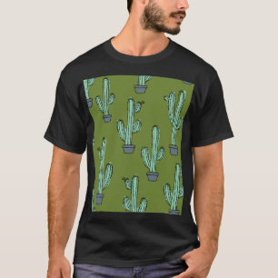 Camiseta Ilustração de Cacto em Vaso