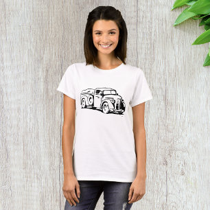 Camiseta Ilustração de Caminhonete Rural Antiga