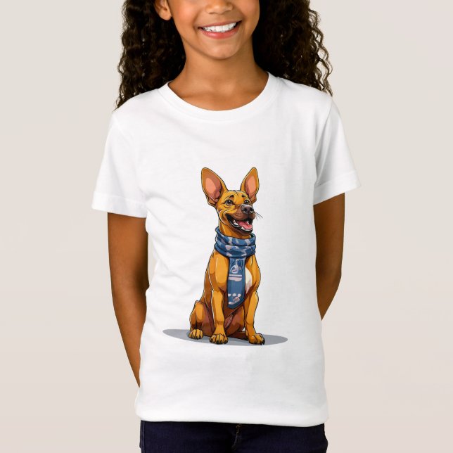 Camiseta Ilustração de cão ao estilo da tira (Frente)