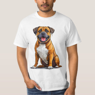 Camiseta Ilustração de cão boxer, presente para amantes de 