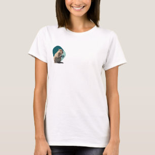 Camiseta Ilustração de Capivara com Bebida
