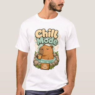 Camiseta Ilustração de Capivara em Modo Relax no Banho Term